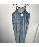 Sincerely Jules XL Romper Blue Soft Comfy Velour Joggers NEW - $33.66