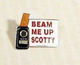 Star Trek Classic TV Series Beam Me Up Scotty Logo Cloisonne Metal Pin UNUSED - £6.28 GBP