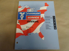 1976 Evinrude Service Atelier Manuel Électrique EB12 EB14 ET12 ET14 OEM Bateau - £3.18 GBP