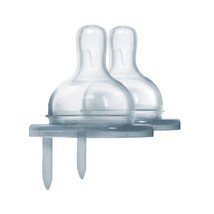 Pura Kiki slow flow Wide Neck Natural Vent silicone Teat (2-Piece)  - £15.17 GBP