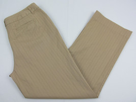 Talbots pants casual slacks Ribbed Stretch Tan Womens Size 16 - £10.02 GBP