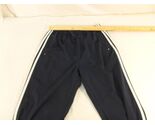 Adult Men's Vintage Adidas Drawstring Waist Blue White Striped Pants LRG... - $14.58