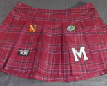 MAROON RED PLAID PLEATED MINI SKIRT SCHOOL GIRL HALLOWEEN COSPLAY COSTUM... - $22.32