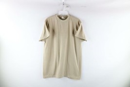 Vtg Streetwear Mens Medium Distressed Blank Short Sleeve T-Shirt Sand Brown USA - £23.33 GBP