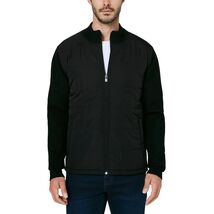 Infinity Men's Mixed Media Jacket Quilted Sweater Knit Lightweight Zip S... - $29.97