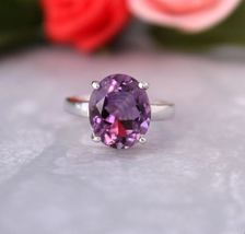 Natural Amethyst Ring Handmade Engagement Ring 925 Sterling Silver Ring - £25.16 GBP