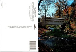 Pennsylvania Valley Forge Knox Covered Bridge Fall Autumn Trees Vintage ... - $9.40