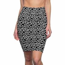 Nordix Limited Cow Animal Print Women&#39;s Pencil Skirt Black - £26.50 GBP+