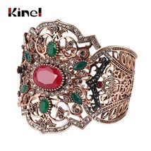 Unique Vintage Jewelry Cuff Bracelet For Women Antique Gold Turkish Style Can Ad - £11.41 GBP