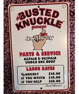 BUSTED KNUCKLE Rates - *US MADE* Embossed Sign - Man Cave Garage Bar Wal... - $236.30 MXN