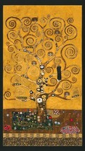 24&quot; X 44&quot; Panel Tree of Life Gustav Klimt Painting Artist Cotton Fabric D479.81 - £7.43 GBP