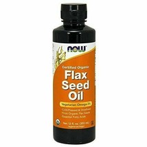 Now Supplements, Certified Organic Flax Seed Oil Liquid, Cold-Pressed and Unr... - £14.72 GBP