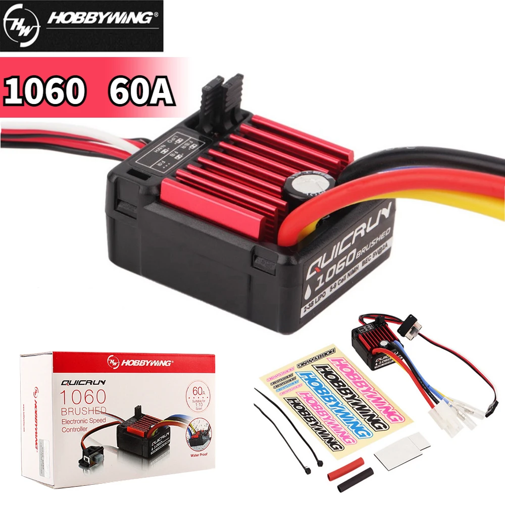 HobbyWing QuicRun 1060 ESC Brushed Electronic Speed Controller 60A ESC For 1:10 - £27.66 GBP