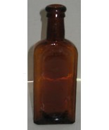 Vintage Hay&#39;s Hair Health Amber Brown Glass Bottle Vase Prop Barn Dump Dig - $14.79 CAD
