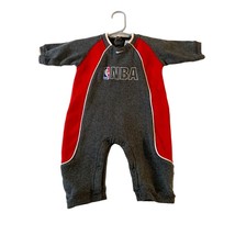 Nike Boys Infant Baby Size 3 6 months 1 Piece Pants Bodysuit NBA Vintage Gray Re - $18.29