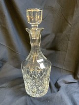 Vintage Cut Glass Decanter With Stopper 11” - £19.86 GBP