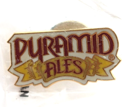 VTG Pyramid Ales Beer Logo Enamel Pin Brewery Advertise Red Yellow White... - £15.41 GBP