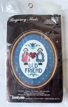Janlynn Old Friend Counted Cross Stitch Kit Regency Mats Includes Oval Frame - $14.20