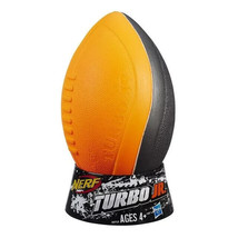 Nerf N Sports Turbo Jr Toy Football Bright Orange and Titanium Hasbro - £14.27 GBP