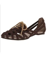 Caterpillar CAT Helmi Huarache Chocolate Brown Crisscross Sandals Sz 7 US 38 EUR - $119.99