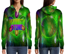 infinity stone Womens Graphic Zipper Hooded Hoodie - £28.04 GBP+