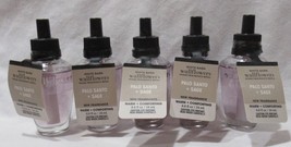 White Barn Bath &amp; Body Works Wallflower Refill Bulb Set Lot 5 PALO SANTO + SAGE - £37.51 GBP