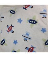 Circo Baby Blanket Airplanes Planes jets White Stars Blue Red Green 2009... - $1,824.42 MXN