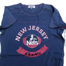 Touch Gridiron Short Sleeve T-Shirt Womens Size L NBA New Jersey Nets Royal Blue - £7.39 GBP