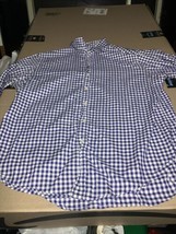 Polo Ralph Lauren Men&#39;s 100% Cotton Button Shirt Navy Gingham Check • XL... - $18.80