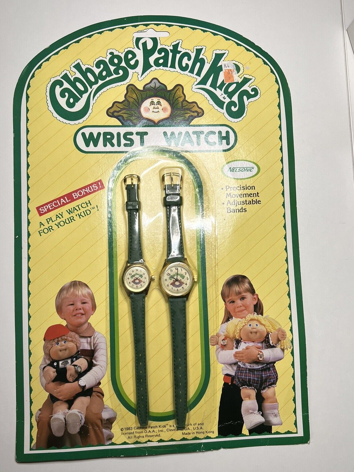 Vintage Cabbage Patch Kids Wrist Watch & Bonus Play Watch For Child 1983 Green - $99.99