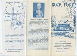 Rock Ford Brochure Home General Edward Hand Lancaster Pennsylvania  - £14.24 GBP