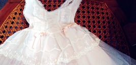 Vintage baby slip dress with lace and tulle image 2