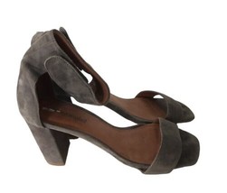 Jeffrey Campbell Womens Shoes Lindsay Taupe Ankle Strap Suede Sandal Heels Sz 9 - £19.94 GBP