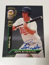 John Schroeder Minnesota Twins 1994 Signature Rookies Certified Autograph Card - £3.88 GBP