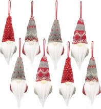 Gnomes Christmas Tree Ornaments Set of 8 Christmas Ornaments 2022 Handma... - £18.17 GBP