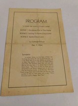 La Canada School Play Program Dec 7, 1944 Ephemera Visit To Santa Claus Land - $12.22