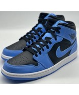 NEW Nike Air Jordan 1 Mid University Blue Black UNC DQ8426-401 Men’s Siz... - £132.33 GBP