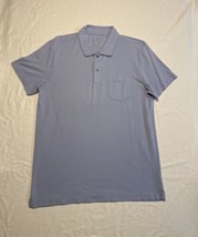 Mack Weldon Performance Golf Polo Light Blue Mens XL Short Sleeve - $15.48