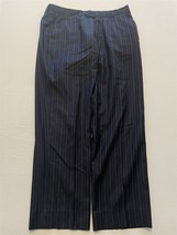 Paul Smith London 34 x 30 Charcoal Gray Pinstriped 100% Wool Dress Pants - $39.99