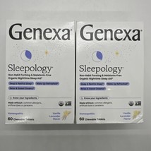 (2) GENEXA Organic Nighttime SLEEPOLOGY Sleep Aid  60 Tablets Exp 4/2025 - £24.62 GBP