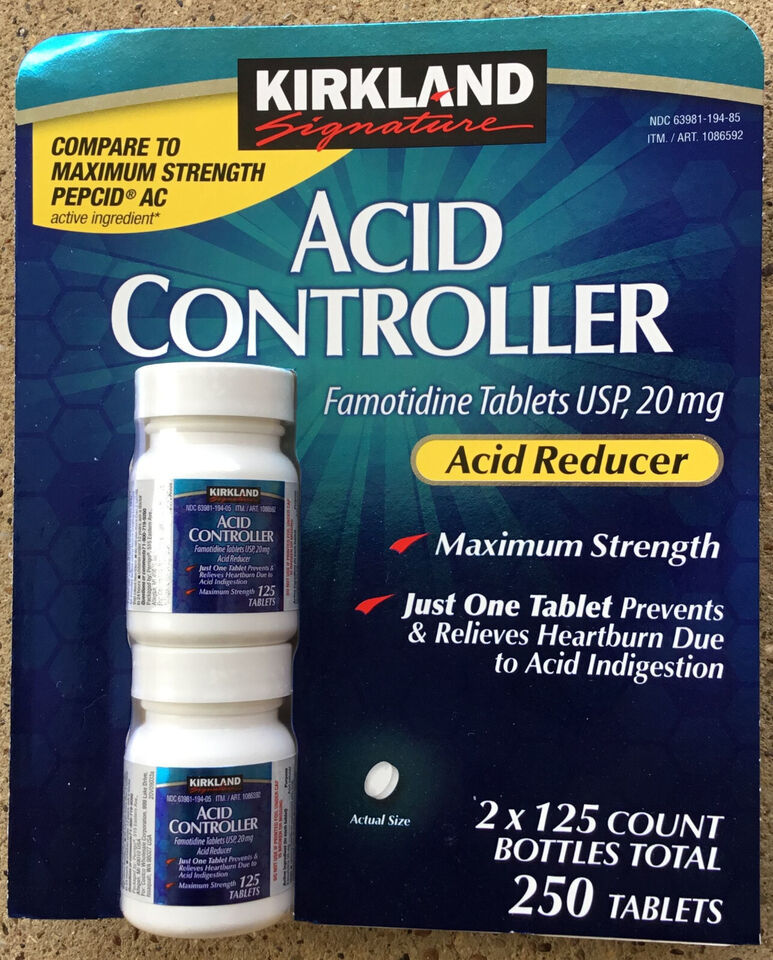 Kirkland  Acid Controller 20 mg  your choice of 1, 2, 4, 6, 8 (125 Table... - $8.35+
