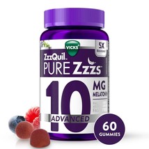 Vicks ZzzQuil Pure Zzzs Sleep Aid Melatonin Gummies 10mg for Sleep Exp 2... - $24.74