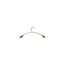 Alba Modern Set of 6 Silver Grey Metal and Light Wood Coat Hangers Ideal... - $1,486.84 MXN