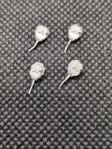 (4) WWII Micro Armour Tank Turret Metal Miniature Bits 1/285 Scale - $8.90