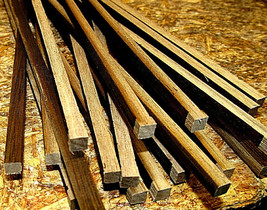 40 Pieces Walnut Hardwood Square Strip 12&quot; X 1/8&quot; X 1/8&quot; Lumber Wood Model R/C - £18.16 GBP