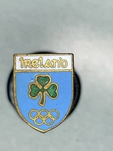 Olympic Summer Games Souvenir Lapel Pin Los Angeles 1984 Ireland Shamrock - $14.85