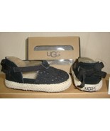 UGG Australia Baby Estee Eyelet Black Shoes Infant Size 2/3 NEW 1004039 - €25,96 EUR
