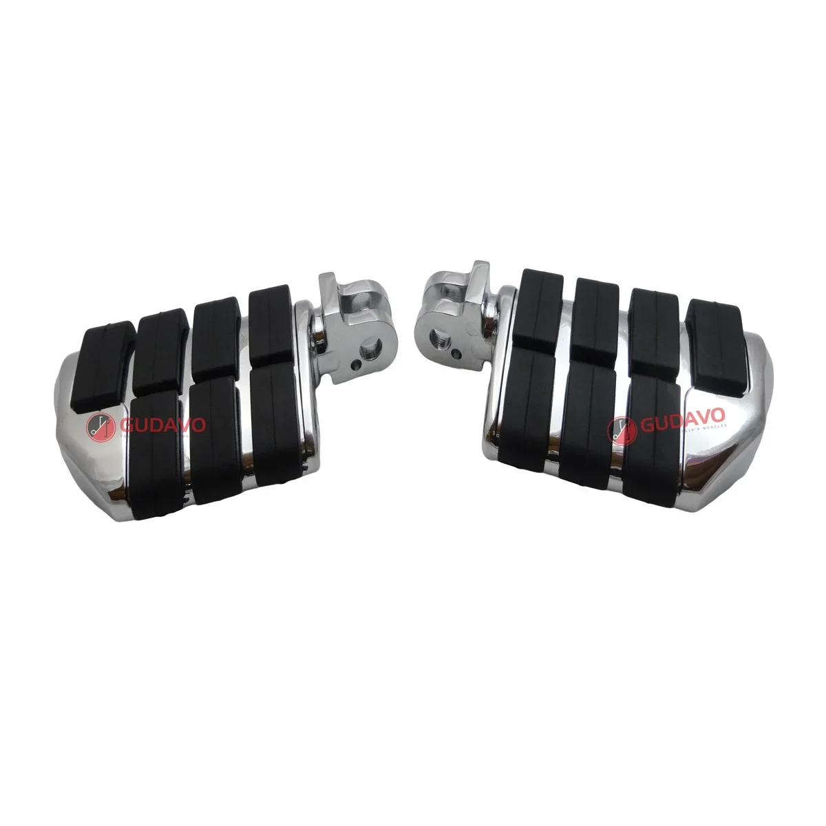 Gudavo Motorcycle Foot Pegs Rear Chrome Foot Pedals Passenger Pegs with ... - $108.70