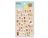 CUTE TEDDY BEAR GEL STICKERS Sheet Animal Craft Kids Scrapbook Sticker Bebe - $3.99