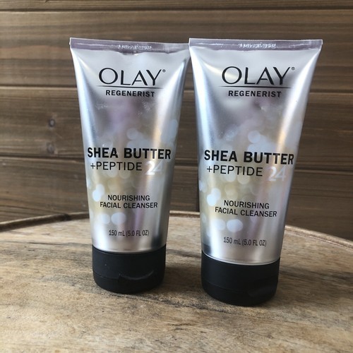 (3) Olay Regenerist Shea Butter+Peptide 24 Facial Cleanser - 5oz Each - £17.32 GBP